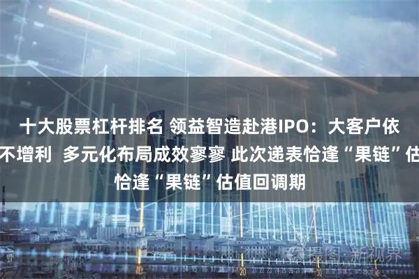 十大股票杠杆排名 领益智造赴港IPO：大客户依赖下增收不增利  多元化布局成效寥寥 此次递表恰逢“果链”估值回调期